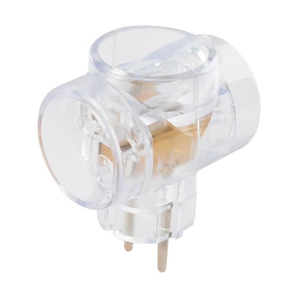 Разветвитель Toker 3Т 3р.Б/З 6A розовый (1/50)