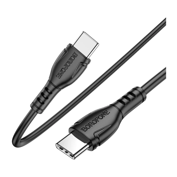 Кабель Borofone BX51 Type-C (m)-Type-C (m) 1.0м 3.0A 60W ПВХ черный (1/360)