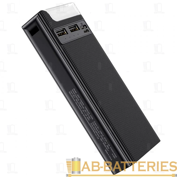 Внешний аккумулятор HOCO J62A 10000mAh 2.0A 1USB/Type-C с лампой черный (1/28)