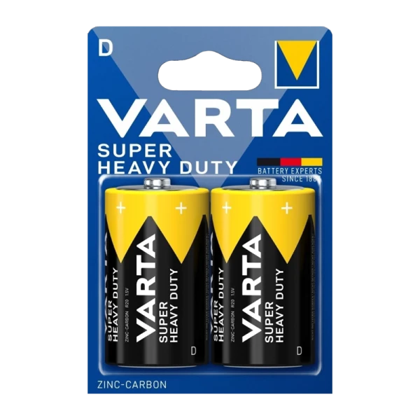 Батарейка Varta SUPERLIFE R20 D BL2 Heavy Duty 1.5V (2020) (2/24/120)