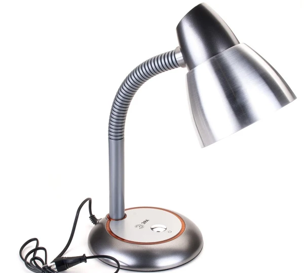 Светильник настольный ЭРА N-115 40W 220V E27 на основании серый (1/12)