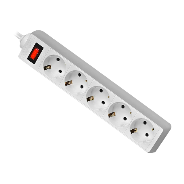 Сетевой фильтр Defender ES 5р.С/З 10A 125 Дж 1.8м белый (1/45)