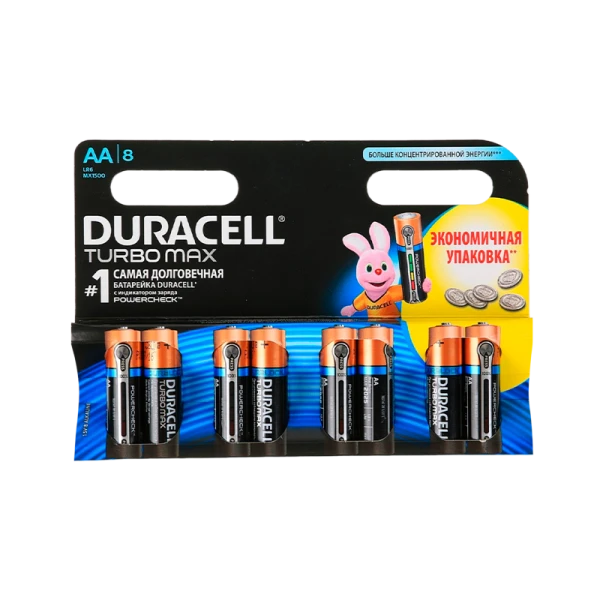 Батарейка Duracell TURBO MAX LR6 AA BL8 Alkaline 1.5V (8/96)