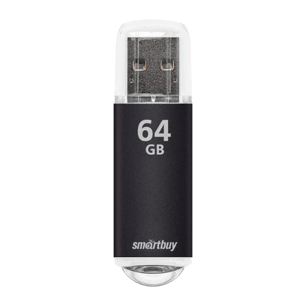 Флеш-накопитель Smartbuy V-Cut 64GB USB2.0 пластик черный
