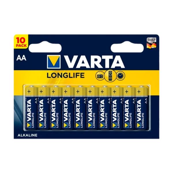 Батарейка Varta LONGLIFE LR6 AA BL10 Alkaline 1.5V (4106) (10/200)