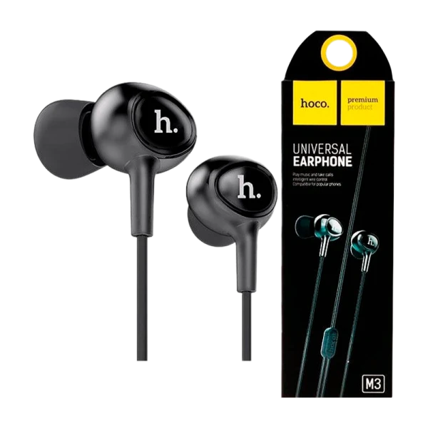Наушники внутриканальные HOCO M3 с микр. черный (1/30/300)