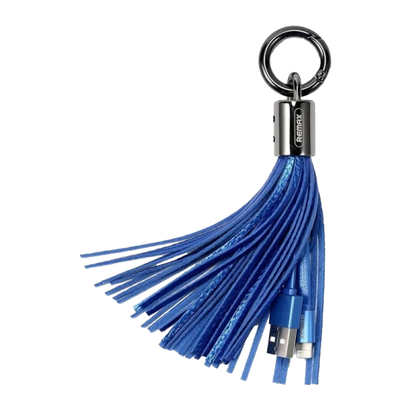 USB кабель REMAX Tassels Ring (Iphone 5/6/7/SE) RC-053i Голубой