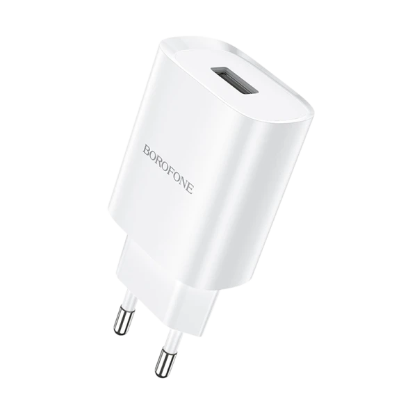 Сетевое З/У Borofone BN1 1USB 2.1A белый (1/35/140)