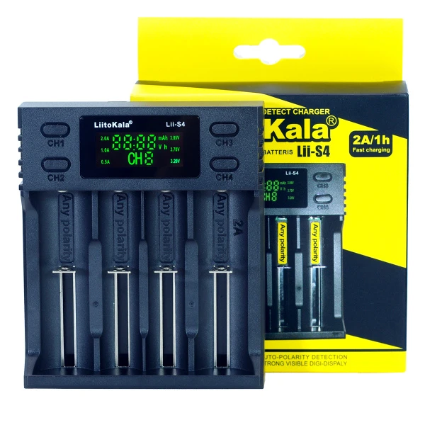 З/У для аккумуляторов LiitoKala Lii-S4 AA/AAA/C Ni-MH/Ni-Cd/Li-ion/LiFePO4 4 слота