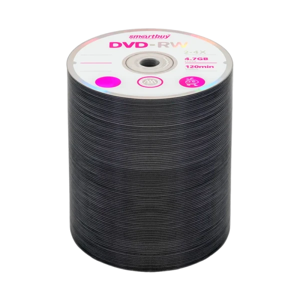Диск DVD+RW Smartbuy 4.7GB 4x Shrink 100 (100/600)