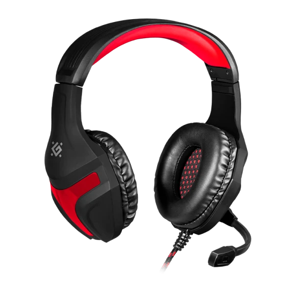 Наушники полноразмерные Defender Scrapper 500 с микр. игровые черный красный (1/16)