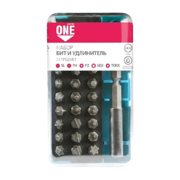 Отвертка Smartbuy ONE Tools с набором насадок 31 предмет CR-V (1/40)