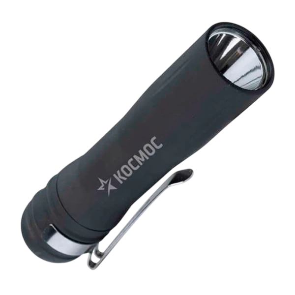 *Фонарь универсальный Космос 120B 0.5W 1LED от батареек IP42 1 режим черный (1/24/144) 