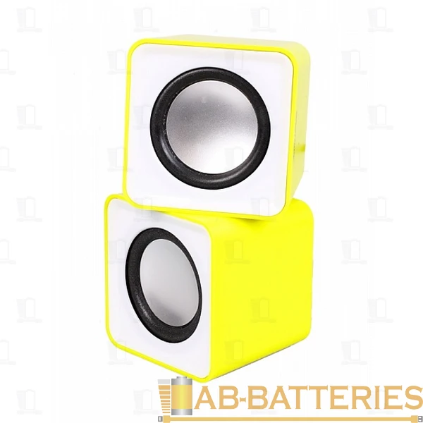 Колонки 2.0 Smartbuy MINI 4W USB+Jack 3.5мм желтый (1/80)