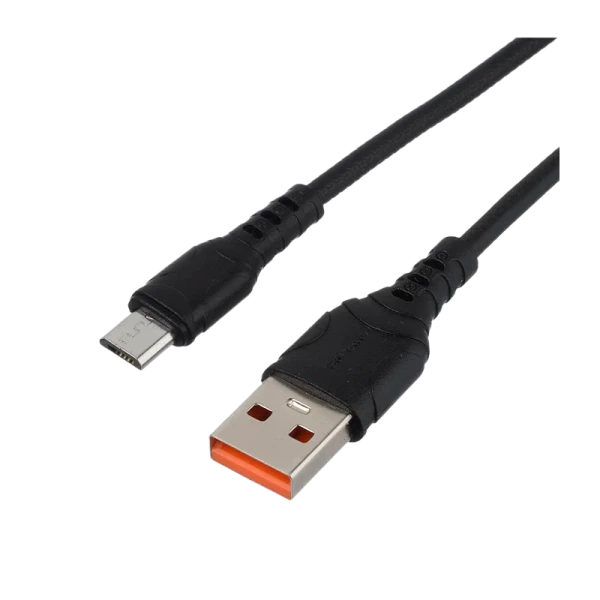 *Кабель GoPower GP06M USB (m)-microUSB (m) 1.0м 2.4A ПВХ черный (1/200/800) 