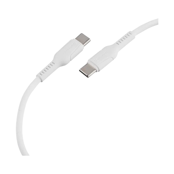 Кабель GoPower GP21TT Type-C (m)-Type-C (m) 1.0м 3.0A 60W силикон белый (1/200/800)