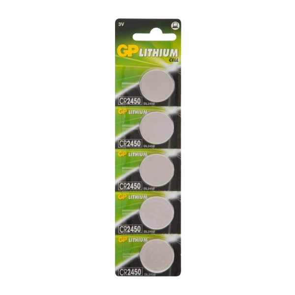 Батарейка GP CR2450 BL5 Lithium 3V (5/100/1000)