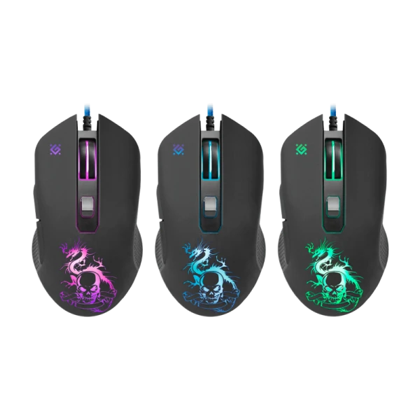 Мышь проводная Defender GM-090L Sky Dragon игровая USB черный (1/40)