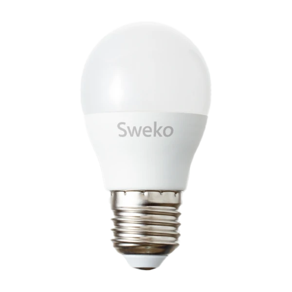 Лампа светодиодная Sweko G45 E27 15W 3000К 230V шар (1/5/100)