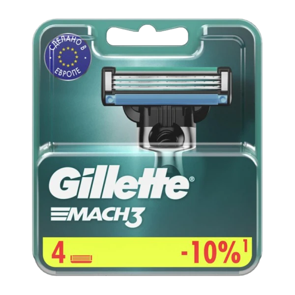 Сменные кассеты Gillette MACH3 3 лезвия 4шт. (цена за 1 шт) (4/40)