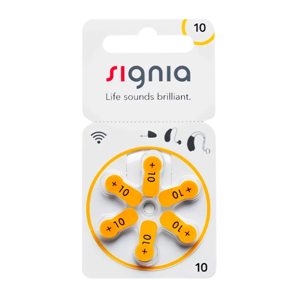 Батарейка Siemens Signia ZA10 BL6 Zinc Air 1.45V (6/60/300)