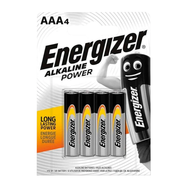 Батарейка Energizer Alkaline power LR03 AAA BL4 Alkaline 1.5V (4/48/54096)