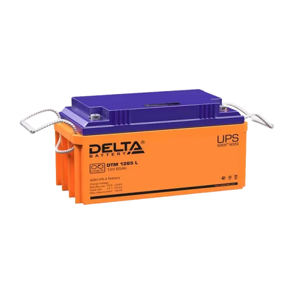 Аккумулятор свинцово-кислотный Delta DTM 1265 L 12V 65Ah