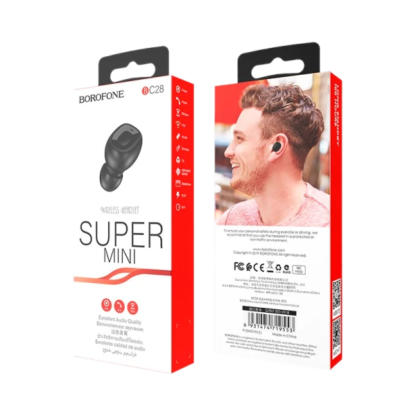 Беспроводная гарнитура Borofone BC28 черный (1/50/200)