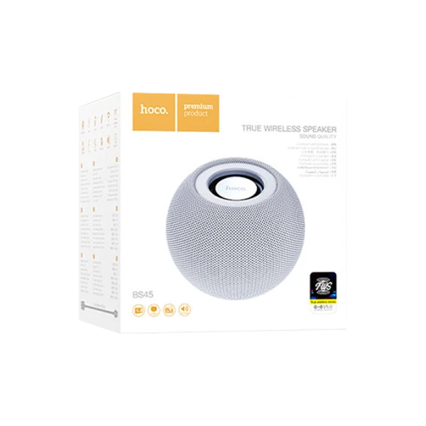 Портативная колонка HOCO BS45 bluetooth 5.0 microSD серый (1/80)