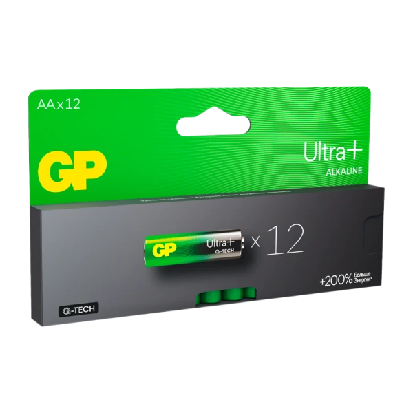 Батарейка GP ULTRA PLUS G-tech LR6 AA BL12 Alkaline 1.5V (12/96/768) R