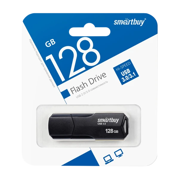 Флеш-накопитель Smartbuy Clue 128GB USB3.1 пластик черный