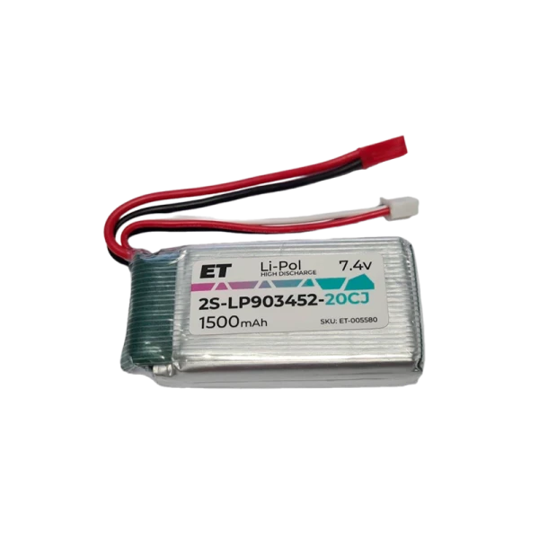 Аккумулятор ET 2S-LP903452-20CJ Li-Pol, 7.4V, 1500mAh (1/100)