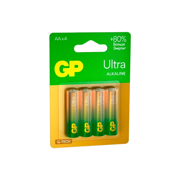 Батарейка GP ULTRA G-Tech LR6 AA BL4 Alkaline 1.5V (4/40/160)