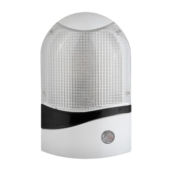 Ночник Camelion NL-249 "Ночник с фотосенсором" 220V в розетку белый (1/96)