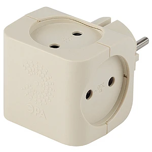 Разветвитель ЭРА SP 4р.Б/З 16A бежевый (1/10/60)