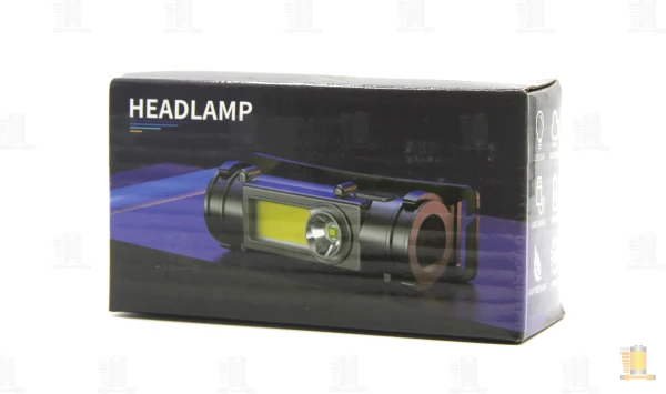 Фонарь налобный Без бренда YT-1775 COB от сети черный