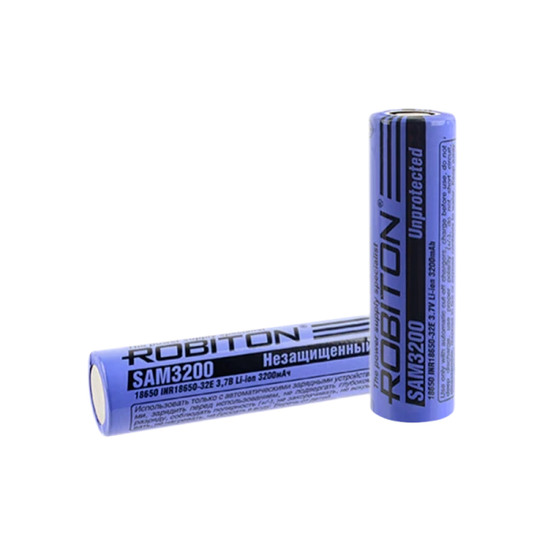Аккумулятор ROBITON LiSAM3200 без защиты (Samsung ICR18650-32A) PK1 (1/84/168)