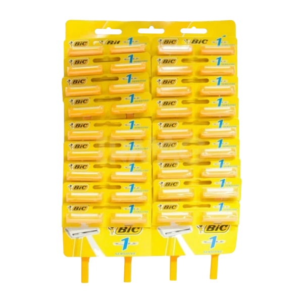 Бритва BIC "БИК 1 Sensitive" 1 лезвие пластиковая ручка на карте 36шт. (36/144)