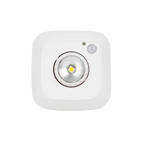 Светильник пушлайт Старт PL-1led-SR C1 1W датчик движения белый (1/30/120)