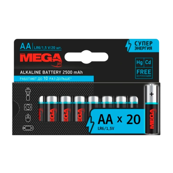 Батарейка Promega LR6 AA BL20 Alkaline 1.5V (20/200/800/22400)