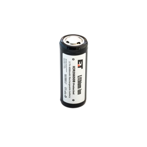 Аккумулятор ET ICR26650B&nbsp;&nbsp;Protected 26.0*65.0, 4500mAh, Li-Ion (2/49/98)