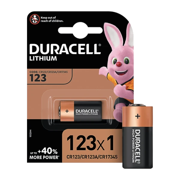 Батарейка Duracell CR123A BL1 Lithium 3V (1/10/50)