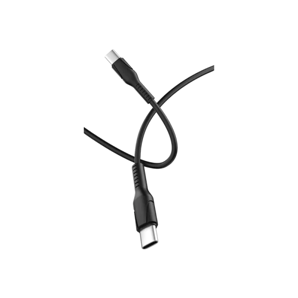 Кабель GoPower GP21TT Type-C (m)-Type-C (m) 1.0м 3.0A 60W силикон черный (1/200/800)