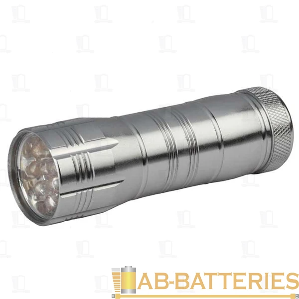 Фонарь универсальный Трофи TM12 3.7W 12LED от батареек серебряный в блистере (1/20/180)