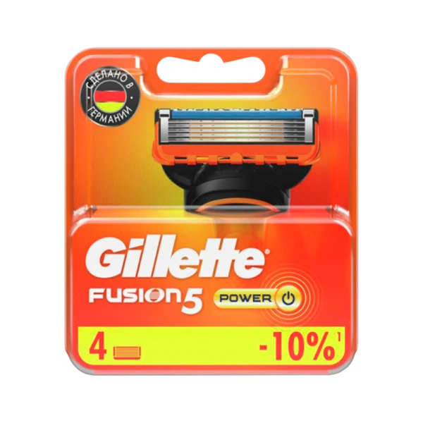 Сменные кассеты Gillette FUSION POWER 5 лезвий 4шт. (цена за 1 шт) (4/40)