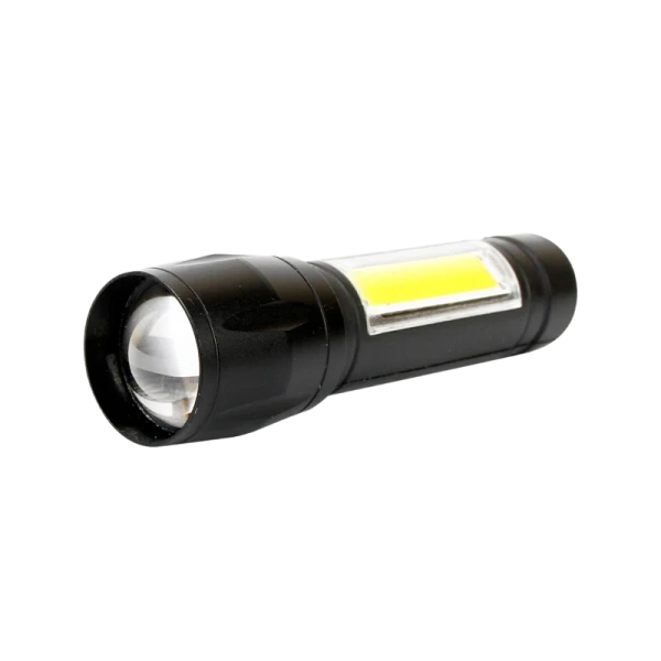 Фонарь универсальный Ultraflash E1337 3.7W XPE+COB от аккумулятора IP20 черный желтый (1/50/200)