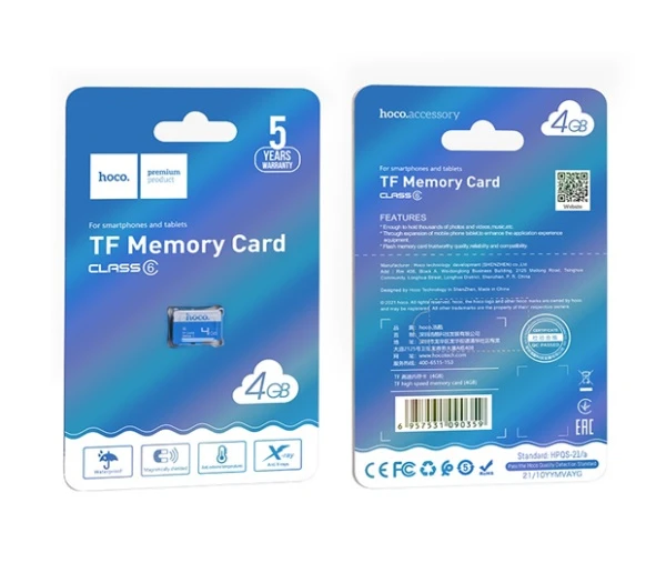 Карта памяти microSD HOCO 4GB Class6 40 МБ/сек