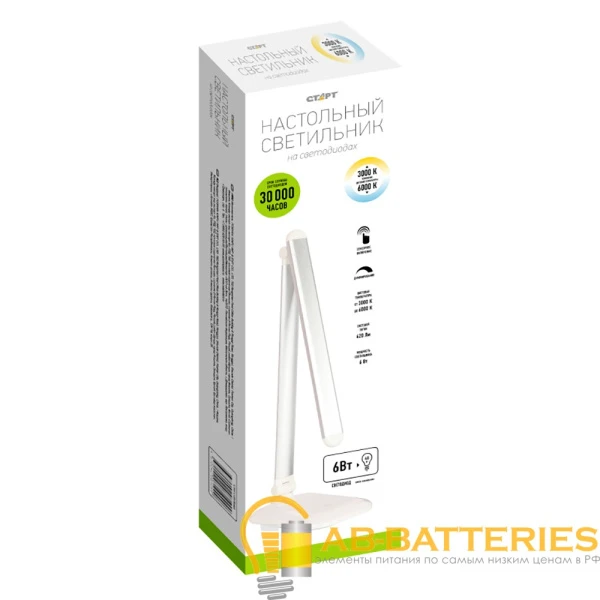 Светильник настольный Старт CT205 6W 220-240V на основании сенс. белый