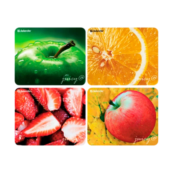 Коврик для мыши Defender Juicy sticker 220х180х0.4мм ассорти (1/20/400)