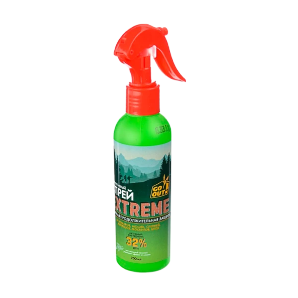 Спрей Go Out Экстрим 200мл от комаров, слепней, клещей с курком (1/12/180)